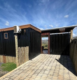 Chalet Confort, patio, vue montagne | Coin séjour