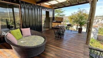 Family Chalet, Patio | Living area