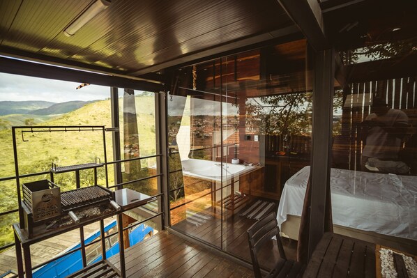 Living area - Decks Chalés (São Roque de Minas)