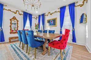 Huis, 6 slaapkamers, huisdieren toegestaan, uitzicht op park | Dineerruimte