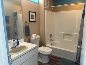 Hair dryer, towels, soap, toilet paper - Relaxing Simple Condo 226 (Cedar Key)