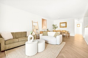 Apartment | Living area - Spacious 2-bed, 2-bath Moments From Avalon Beach (Sydney)