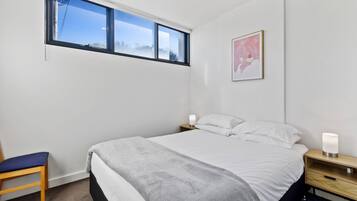 1 bedroom, laptop workspace, iron/ironing board