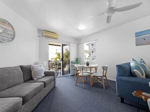 Apartment | Living area - 2-bed Escape With Pool, Steps From Torquay Beach (Hervey Bay)