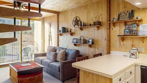 Leilighet, 1 queensize-seng, fjellutsikt (Summit House East 1 Bed Loft 2 Bath S) | Oppholdsområde