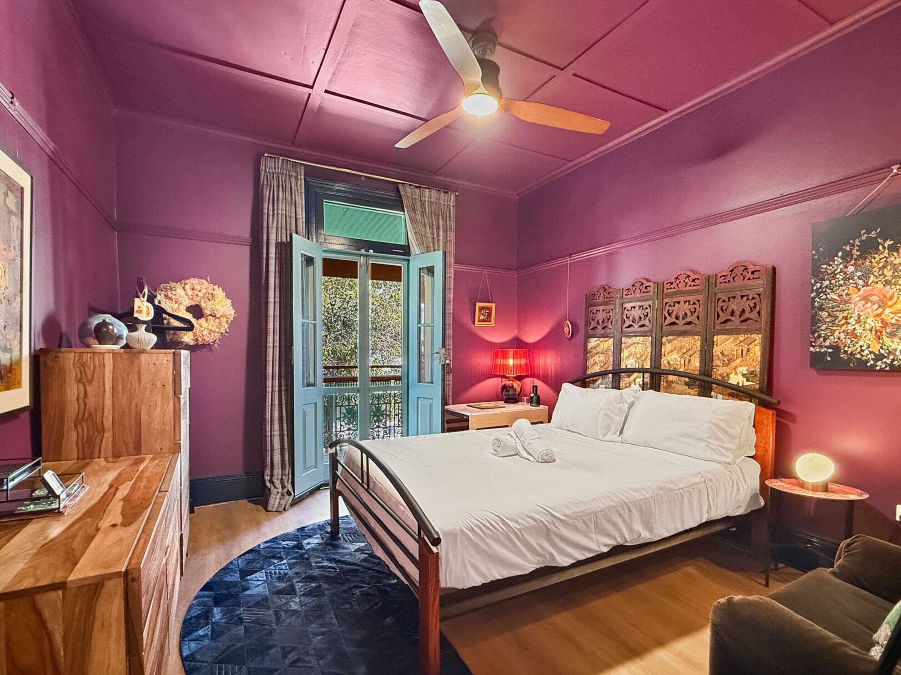 1 bedroom, laptop workspace, iron/ironing board, bed sheets