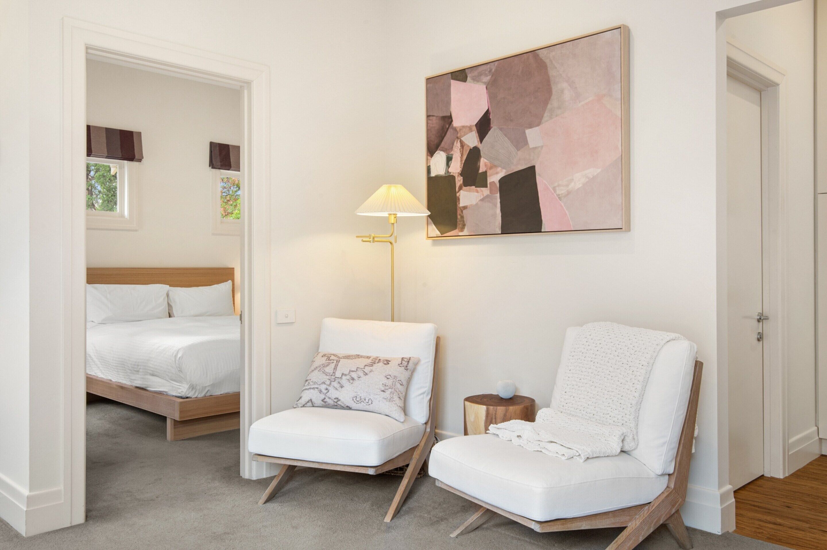 1 bedroom, laptop workspace, iron/ironing board, bed sheets