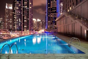 Pool - Twisting Tower Stay | Chic 2BR in Cayan Tower (Dubai)