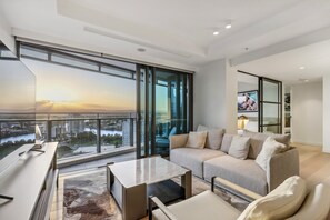 Living room - Jewel Luxury Beachside 2-bed With Water View (Gold Coast)