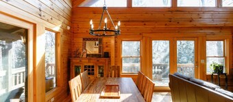 Unique Mountain Cabin Retreat with Hot Tub & View