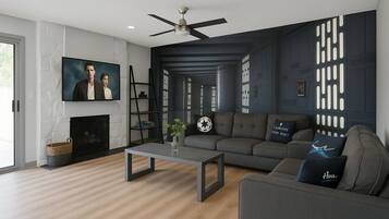 Smart TV, video games, DVD player, table tennis