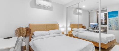 Apartment | 1 Schlafzimmer, laptopgeeigneter Arbeitsplatz, Bügeleisen/Bügelbrett