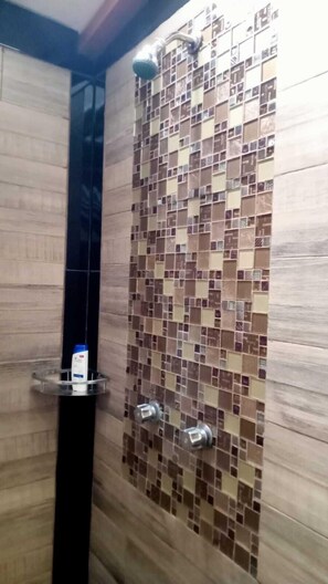 Basic Room | Bathroom | Shower, hair dryer, towels, soap