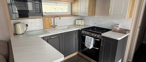 Microwave, oven, stovetop, dishwasher