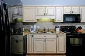 Kjøleskap, mikrobølgeovn, ovn og kokeplater