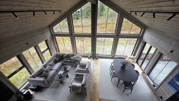 Living room - Unique Hytta With Jacuzzi, Sauna, 7 Bedrooms (Trysil)