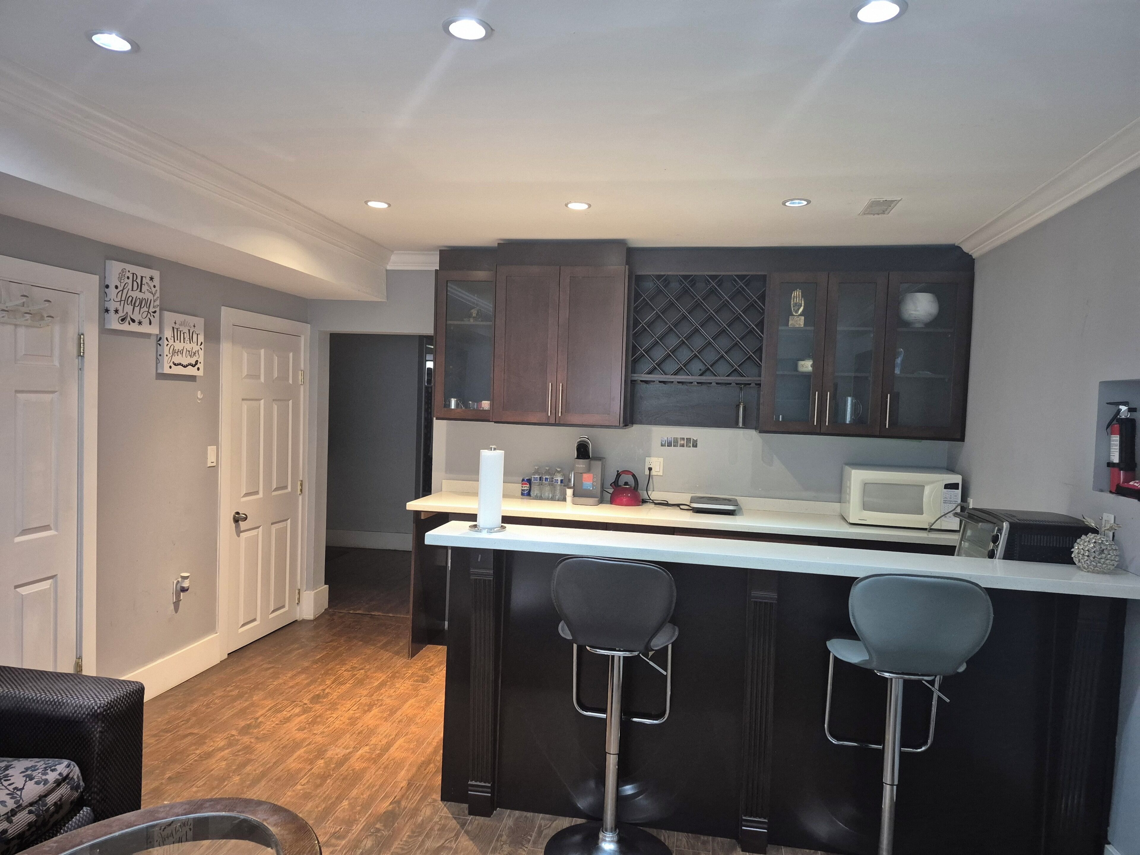 Microwave, oven, stovetop, toaster