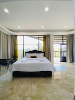 In-room safe, laptop workspace, blackout curtains, soundproofing