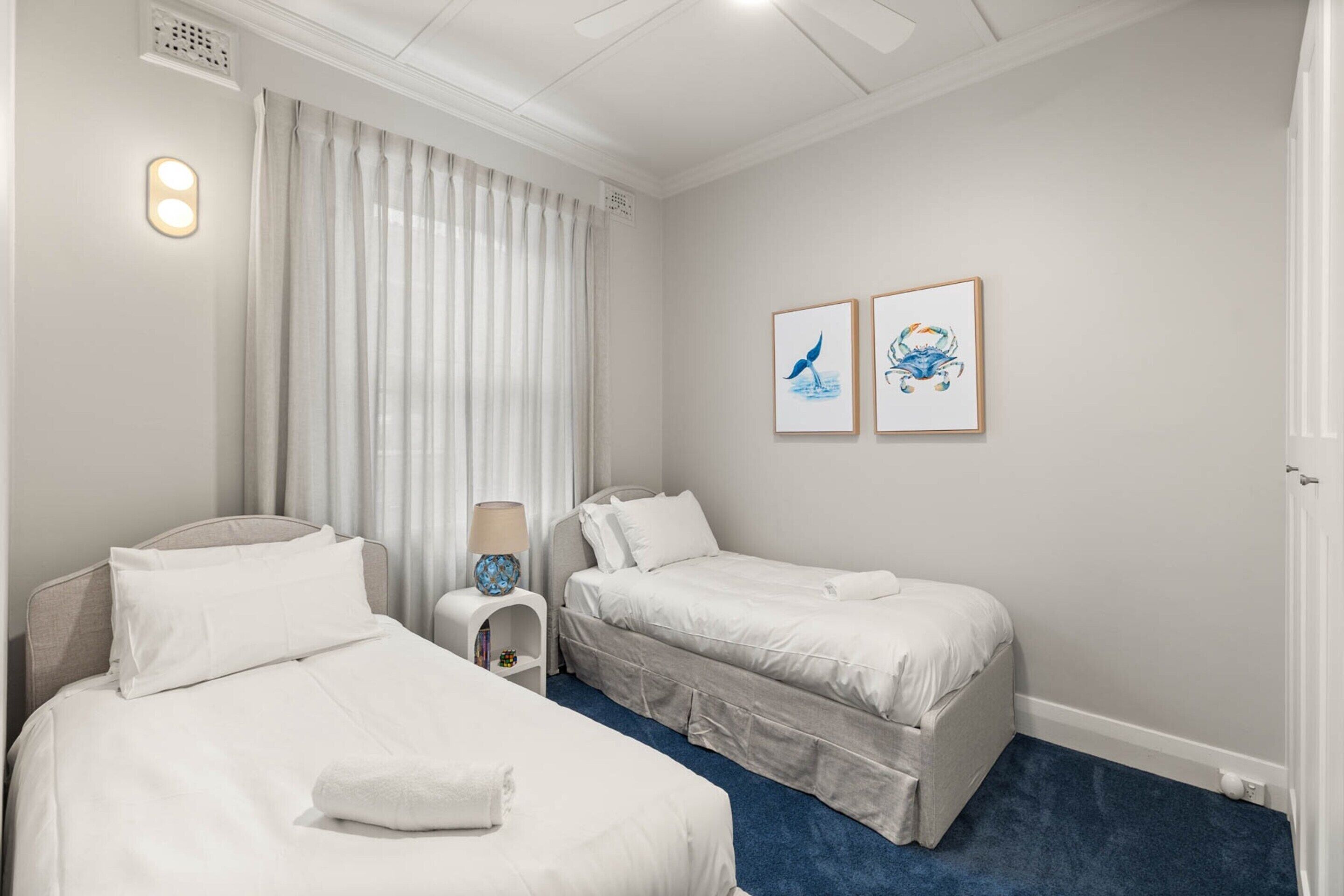 アパートメント | 3 室のベッドルーム、ノートパソコン用作業スペース、ベッドシーツ