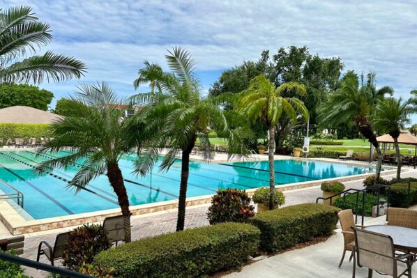 Outdoor pool, a heated pool