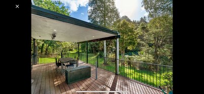 Tranquil space with sounds of stream and native bird life.