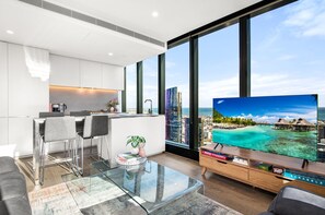 Apartment | Living room - Stylish City Apartment With Expanding City Views (Melbourne)