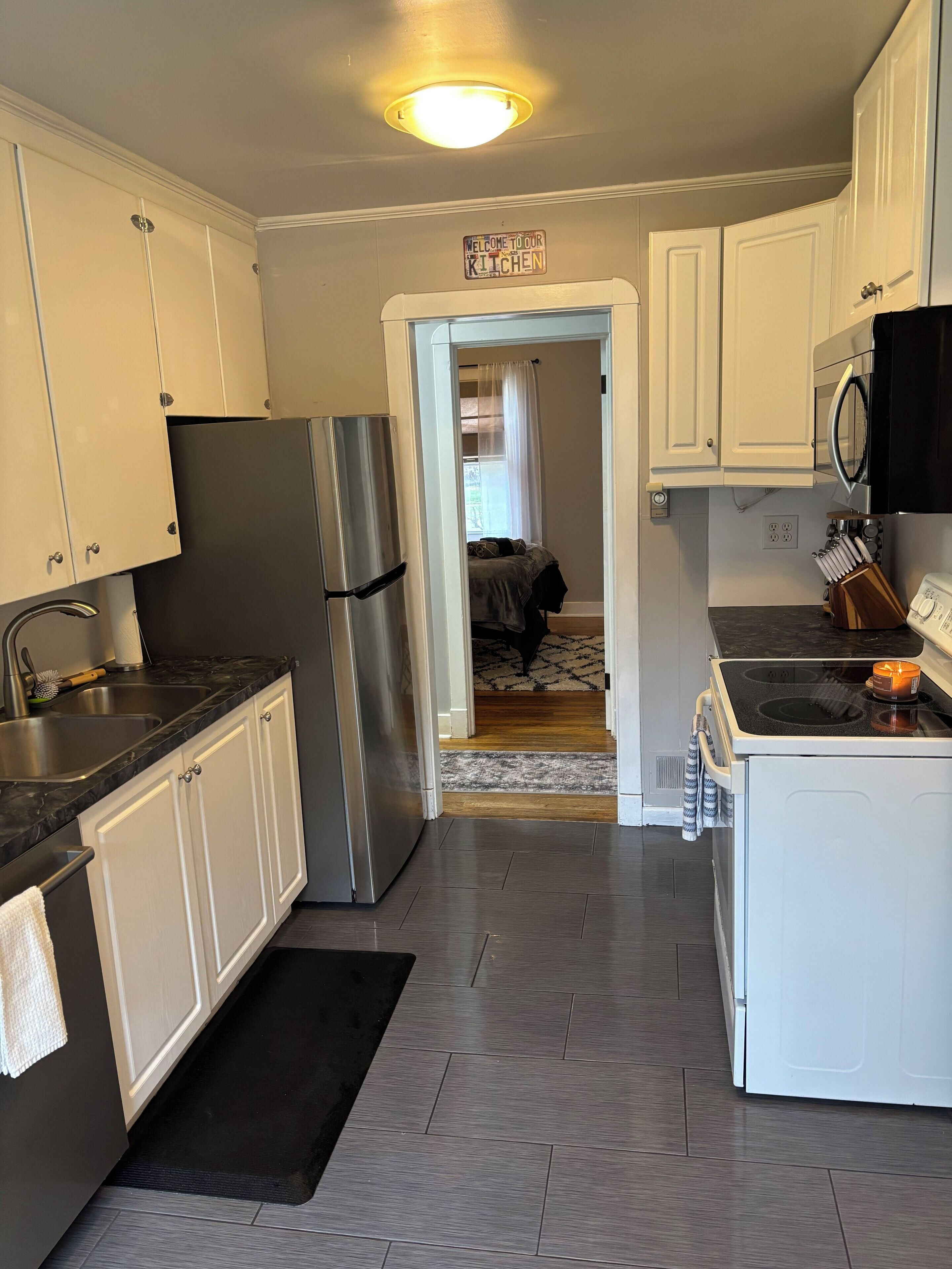 Microwave, oven, stovetop, dishwasher