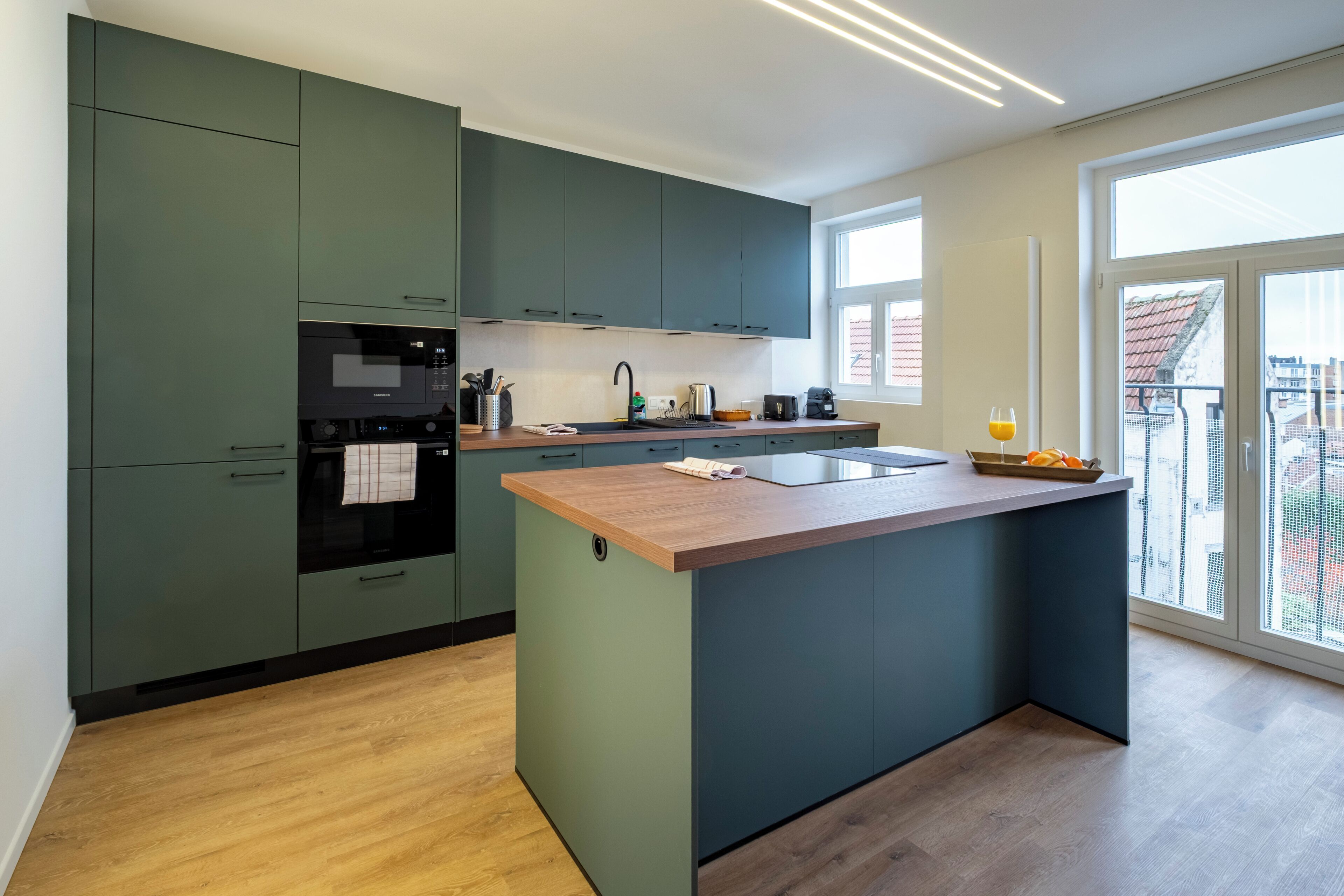 Comfort-Apartment, Stadtblick | Eigene Küche