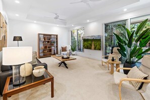 Apartment | Living area - Spacious 3-bed Home With Patio Near Beach (Sunshine Coast)