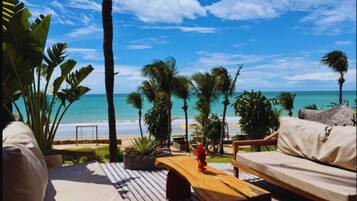 Outdoor banquet area