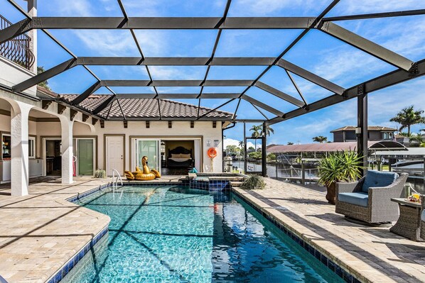 A heated pool