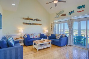 TV, fireplace, printers