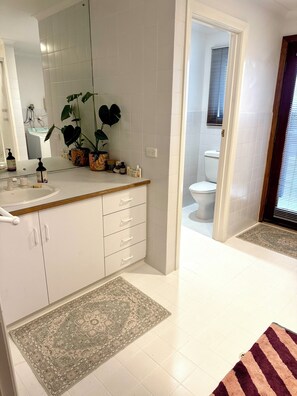 Dusche, Whirlpool, Haartrockner, Handtücher