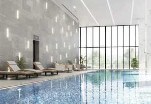 Indoor pool, outdoor pool - ALSAWAH Comfort 3BR @Aeon Towers Sheikh Zayed (6th of October City)