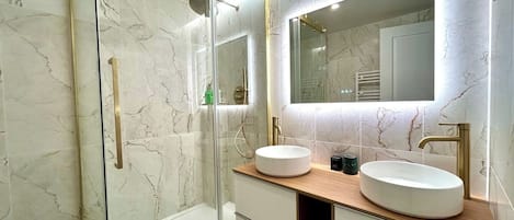 Free toiletries, hair dryer, towels