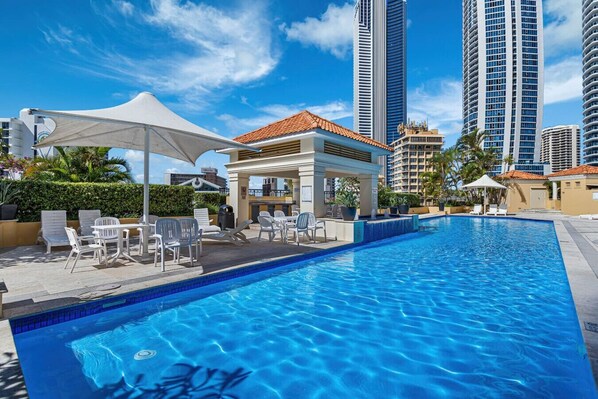 Indoor pool, outdoor pool