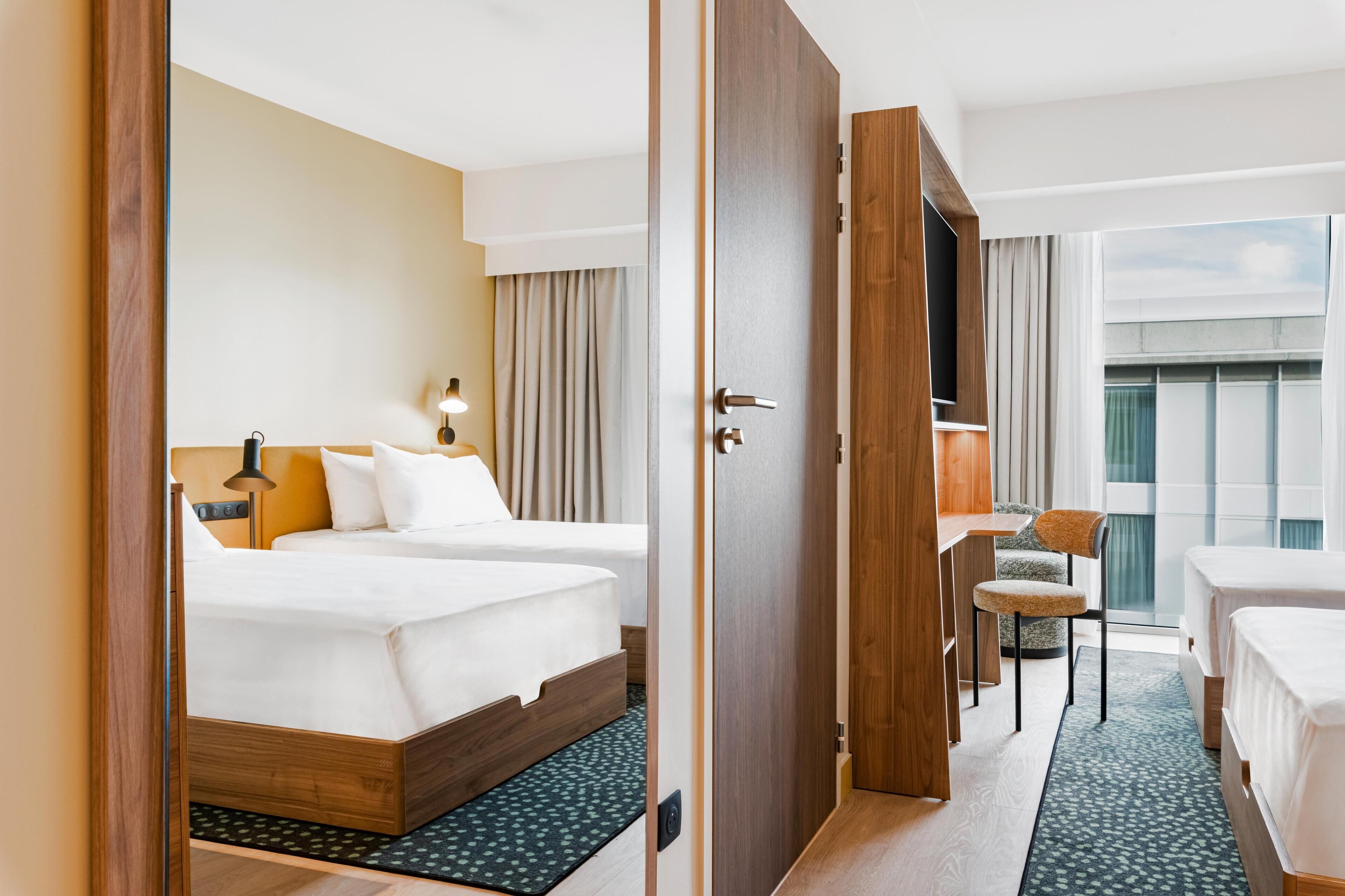 Kamer, 2 eenpersoonsbedden | Luxe beddengoed, donzen dekbedden, pillowtop-bedden