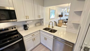 Microwave, oven, stovetop, dishwasher