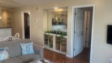 TV, DVD player, books