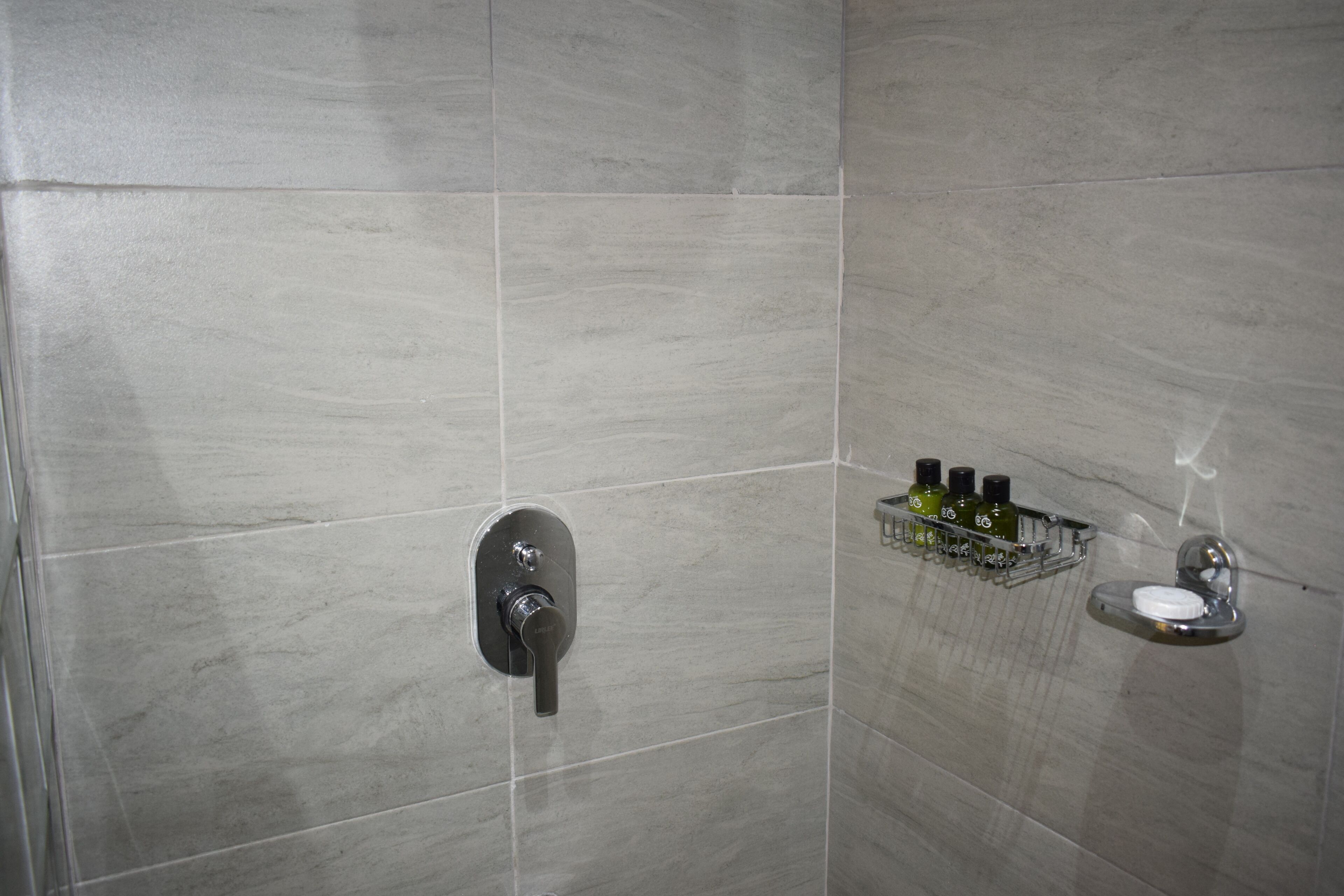 Regadera, secadora de cabello, bidet, toallas 