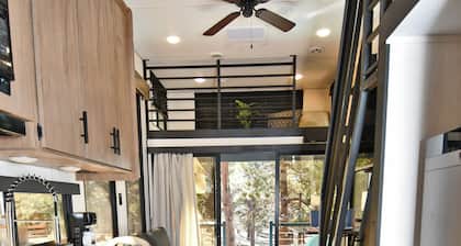 The Ponderosa Perch, a modern tiny home nestled in the pines of Elizabeth