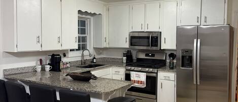 Microwave, oven, stovetop, dishwasher