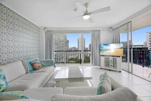 Apartment | Living room - Chic Coastal Retreat With Resort-style Amenities (Gold Coast)