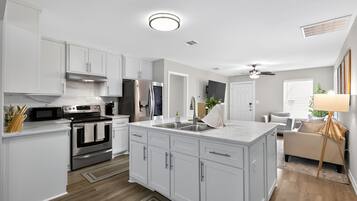 Microwave, oven, stovetop, dishwasher