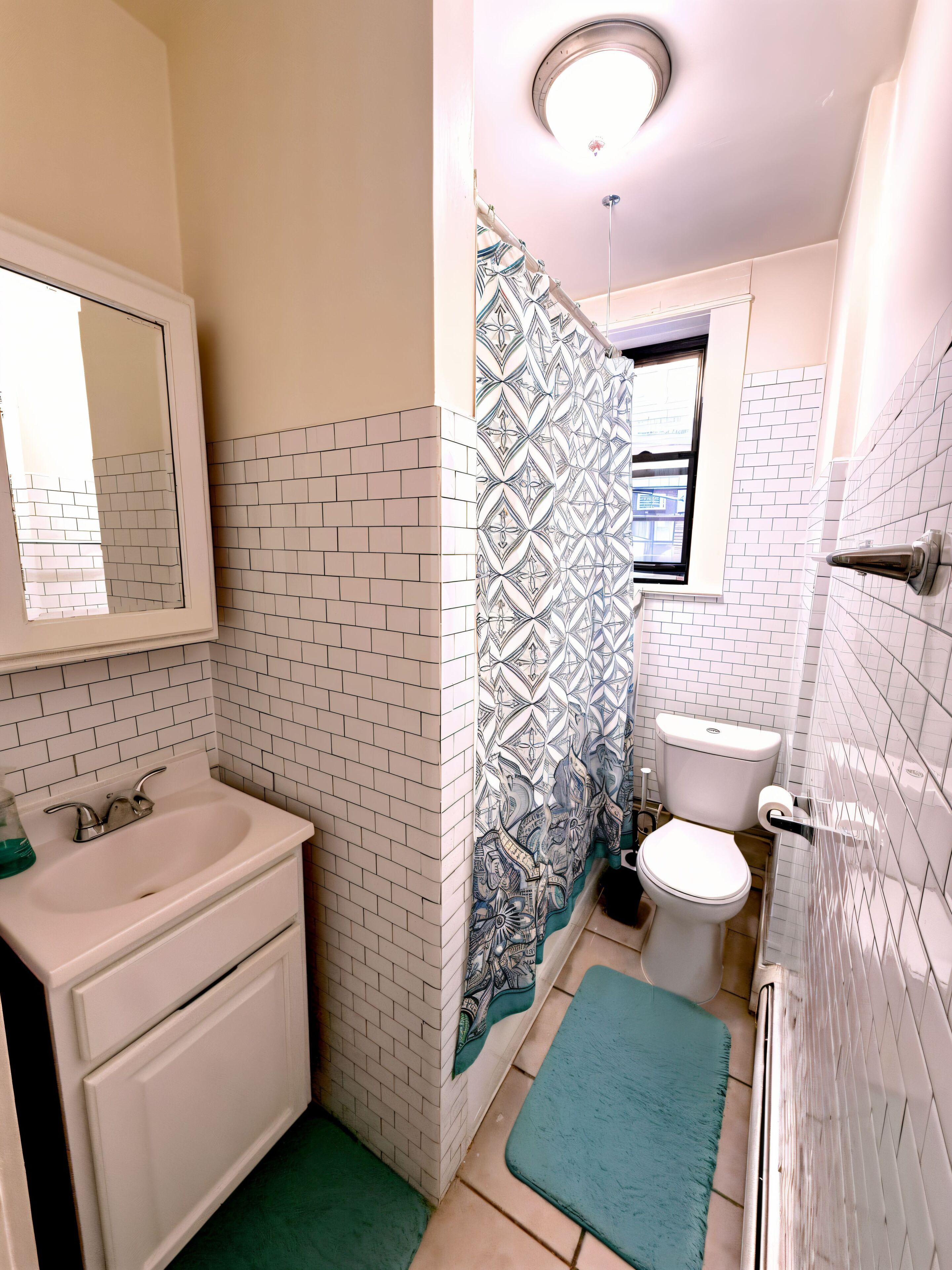 Sèche-cheveux, serviettes fournies, savon, papier toilette