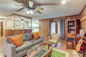 TV, books, video library