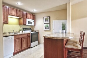 Fridge, microwave, coffee/tea maker