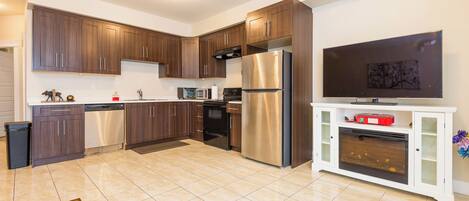 Microwave, oven, stovetop, dishwasher