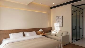 Desk, laptop workspace, blackout curtains, soundproofing