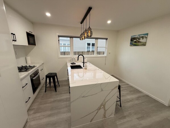 Microwave, oven, stovetop, dishwasher